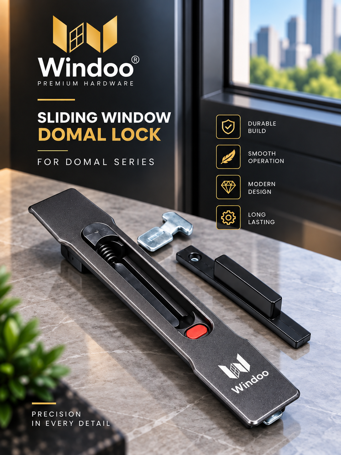 Diamond cut concealed lock